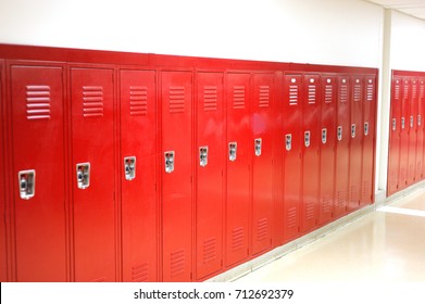 Hallway Anime School Lockers Background