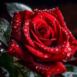 Close Up On Red Roses.
Close Up Of  Roses And Water Drops.Red Rose Petals With Rain Drops Closeup. Red Rose.
Natural Red Roses Background. Atmosphere Of Celebration, Love And Celebration.


