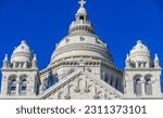 Close up on Sanctuary of Santa Luzia and the Sacred Heart of Jesus in Viana do Castelo city, Portugal