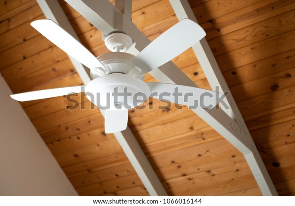 Close On White Ceiling Fan On Stock Image Download Now