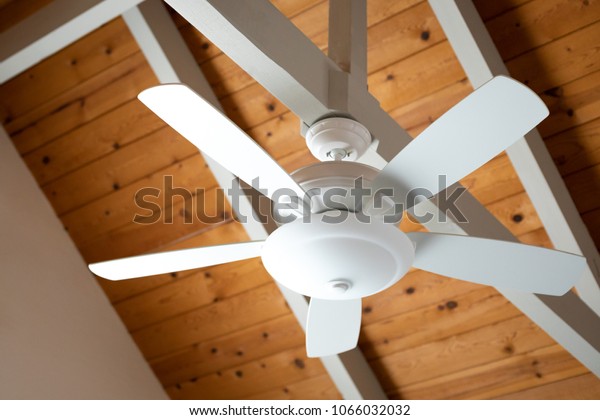 Close On White Ceiling Fan On Stock Photo Edit Now 1066032032