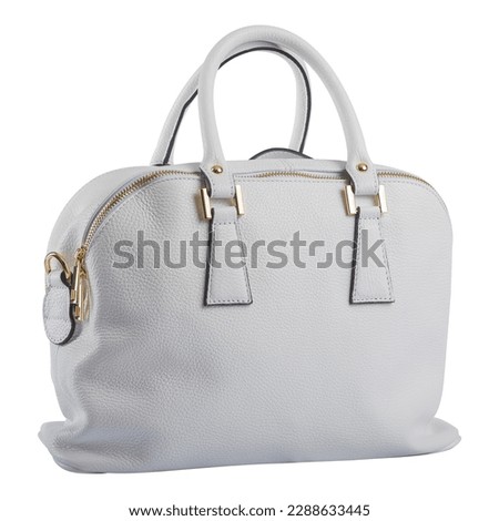 Close up on a woman purse isolated on white.