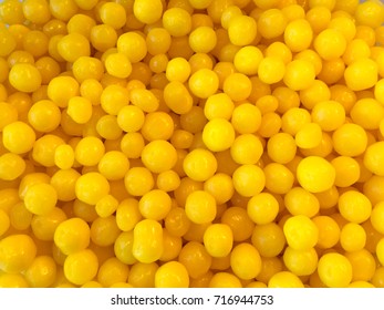 Close Up On Yellow Lemon Drop Candies.