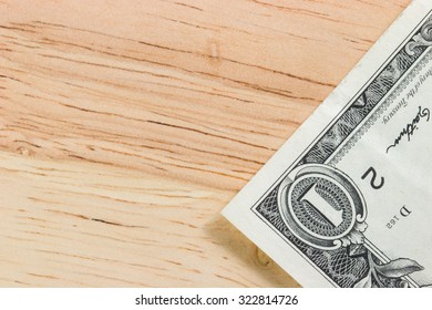 Close up of one dollar