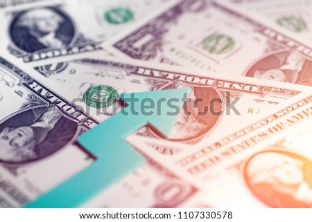 Close up of one dollar money currency usa bill