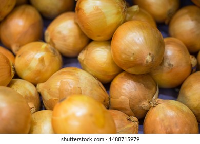 Close up onion background in fresh market
