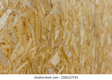 Close Up To Osb Or Compressed Wood Board Shot In Perspective