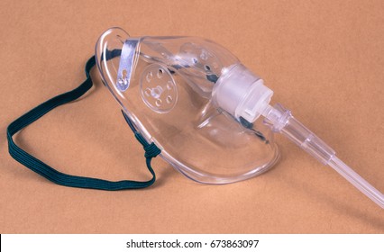 Close up of an oxygen mask .