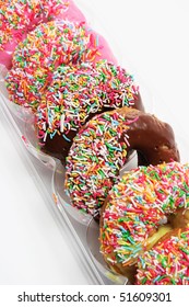 Close Up of Pack of Doughnuts