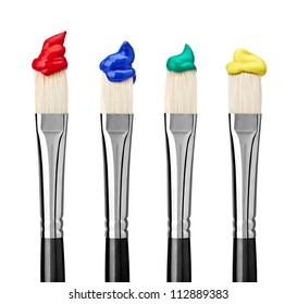 close up of paint brushes on white background - Powered by Shutterstock