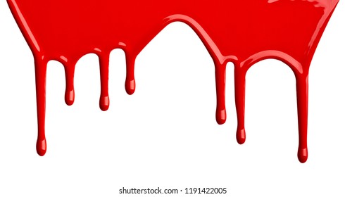 Close Paint Leaking Down White Background Stock Photo 1191422005 ...