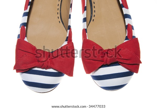 red white and blue flats