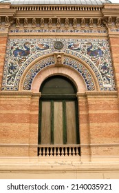 Close Up Of Velázquez Palace Located In Buen Retiro Park, Madrid, Spain.