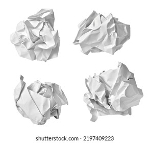 close up of  a paper ball trash on white background - Powered by Shutterstock