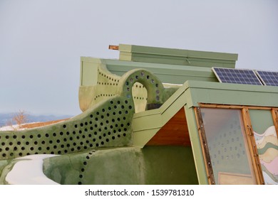 Close Up Of Part Of An Earthship