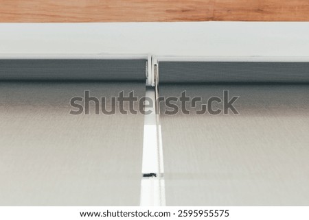 close up part of roller blind