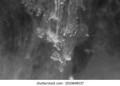 Close Up Of Particle Dissolve In Hot Water