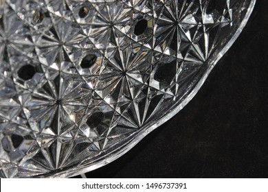 Close up pattern of crystal glass of desert plateau.