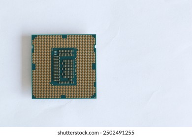 close up of pc processor isolated on white