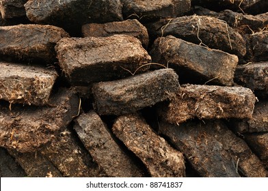 Close Up Of Peat Digging On Harris, Scotland