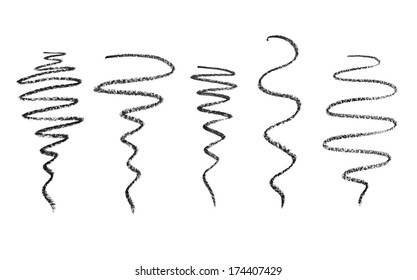 Close Pencil Drawing On White Background Stock Photo 174407405 ...