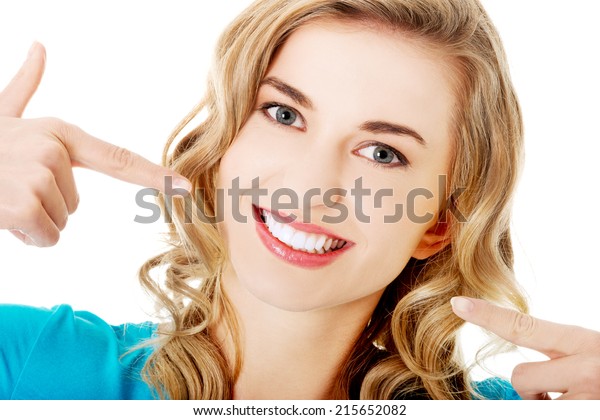 Close Perfect Smile Stock Photo (Edit Now) 215652082