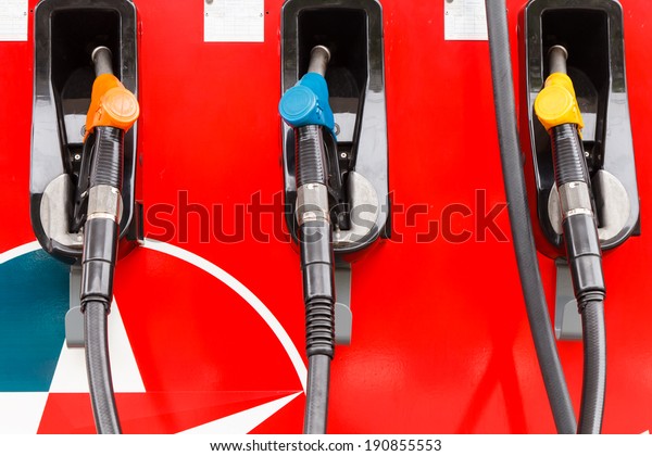 Close up of petrol pump\
filling