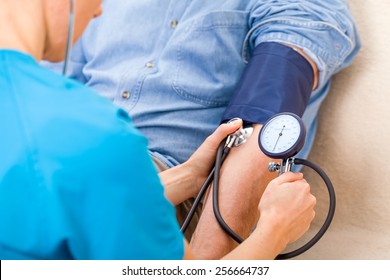 Close Up Photo Of Blood Pressure Measurement