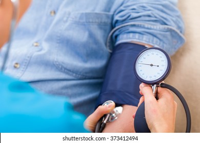 Close Up Photo Of Blood Pressure Measurement