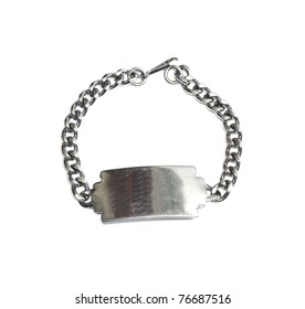 Close Up Photo Of Dog Tag Isolated On White Background