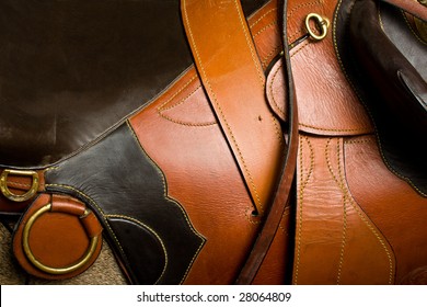 Close Up Photo Of Leather Saddle