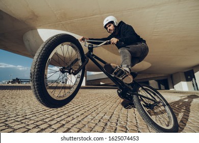 bike doing a wheelie