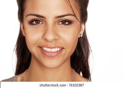 Close up photo of pretty latina young woman