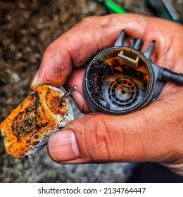 Close Up Photo Rusted Electric Motor Repair 