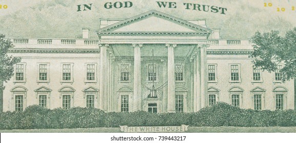 Close Up Photo Of The Twenty Dollar Bill Back With The White House Building 