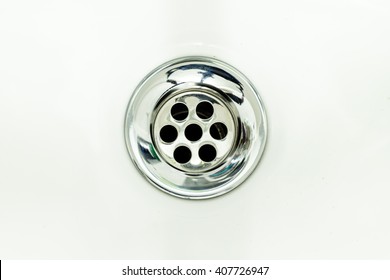 Close Up Photo Of Water Drain, Sink Drain