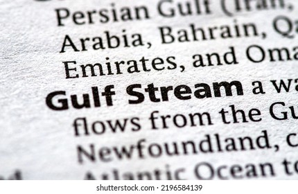 Close Up Photo Of The Words Gulf Stream In A Dictionary Book