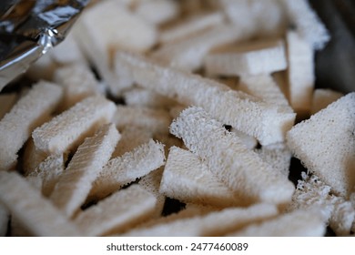 A close up photograph of bone processing
