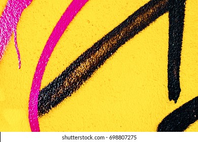 Close Photograph Up Of Spray Paint Graffiti Texture 