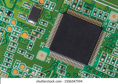 Close up photos of electronic circuit board