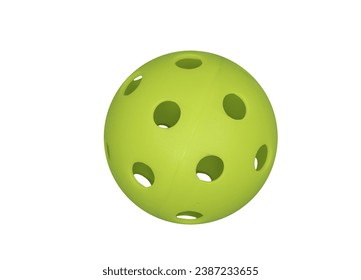 Close up of pickleball ball on transparent background PNG