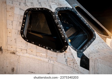 Close up Picture of the cockpit of a Space Shuttle - Powered by Shutterstock