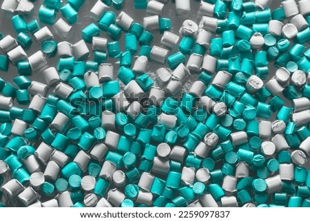 Close up picture of color masterbatch pellets, selective focus. [[stock_photo]] © 