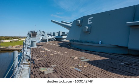 Close Up Pictures Of Old WW2 Battleship During Daytime