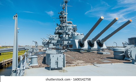 Close Up Pictures Of Old WW2 Battleship During Daytime