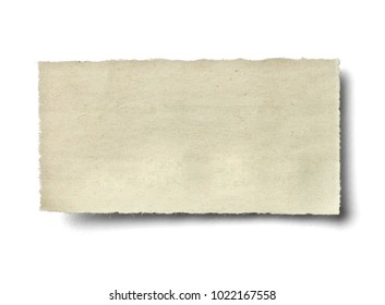 Close Up Of Piece Of News Paper On White Background