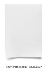 Close Up Of  A Piece Of Note Paper On White Background