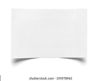 Close Up Of  A Piece Of Note Paper On White Background