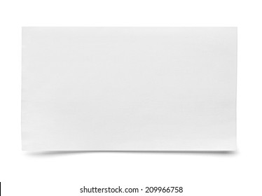 Close Up Of  A Piece Of Note Paper On White Background