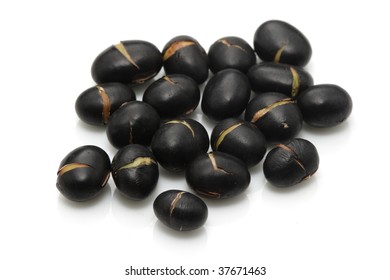 Close Up Of A Pile Of Black Turtle Bean